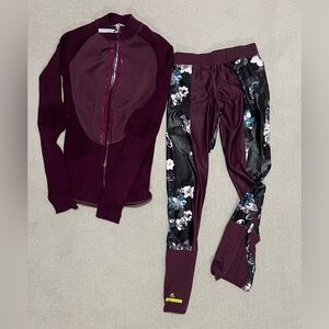 STELLA MCCARTNEY 4 ADIDDAS // Matching Set. SZ: SX. Burgundy.